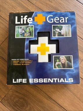 Emergency Life Essentials Kit - Blue with Yellow Cross. 3 day supply!
